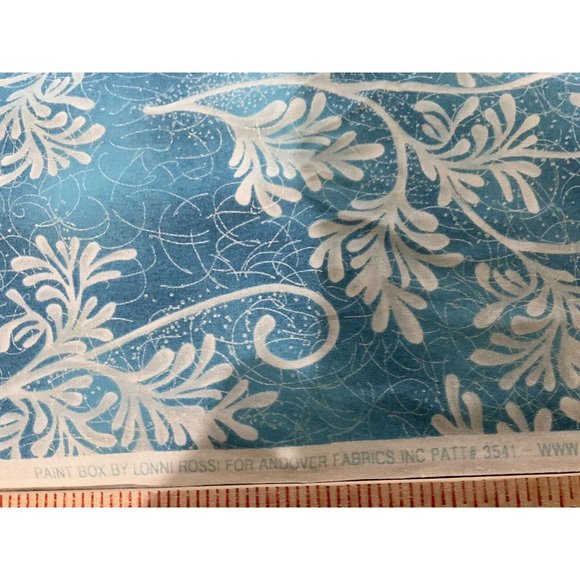 FABRIC Paint Box by Lonni Rossi for Andover Fabrics Blue Cotton Fabric #3541 NEW - Picture 6 of 14